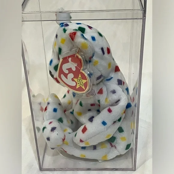 Ty 2K Millenium Beanie Buddy Red & Blue Stuffed Animal Plush Bear mint condition - Picture 11 of 11